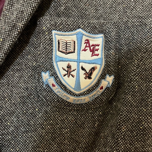 Y2K American Eagle Outfitter Grey Tweed Blazer- 2006 - Picture 3 of 10